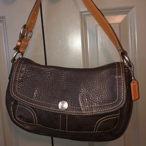 Coach Pebbled Leather Satchel